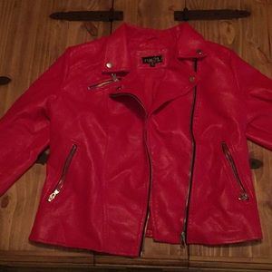 A red leather jacket